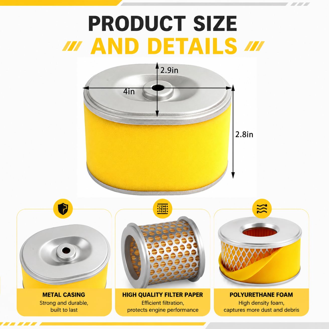 Amazon.com : GX160 Air Filter Compatible with Honda GX140 GX200